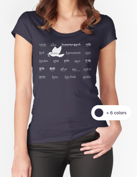 Peace in many languages - t-shirt